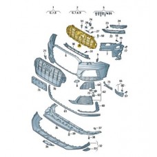 Элемент закрывая решетка радиатора крепление опора audi q7