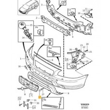 Volvo xc70 05- 07 заглушка бампера grau перед оэ