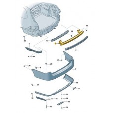 Усилитель бампера задний vw golf v vi jetta оригинал. оэ