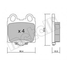 Колодки дисковые ham. lexus gs300 97- 05 задний