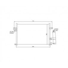 Chevrolet lacetti 2003- 09 радиатор кондиционера